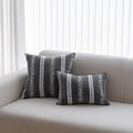Pack of 1 Decorative Throw Pillow Covers 12x20 Inch, Pillow Cases for Living Room Couch Bedroom Farmhouse Home Decor, Soft Stripe Chenille Cushion Covers for Sofa Grey,12''x20''