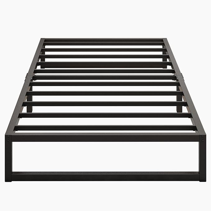 8 Inch Twin Bed Frames Heavy Duty Metal Twin Platform Bed Frame No Box Spring Needed, Noise Free, Easy Assembly, Black