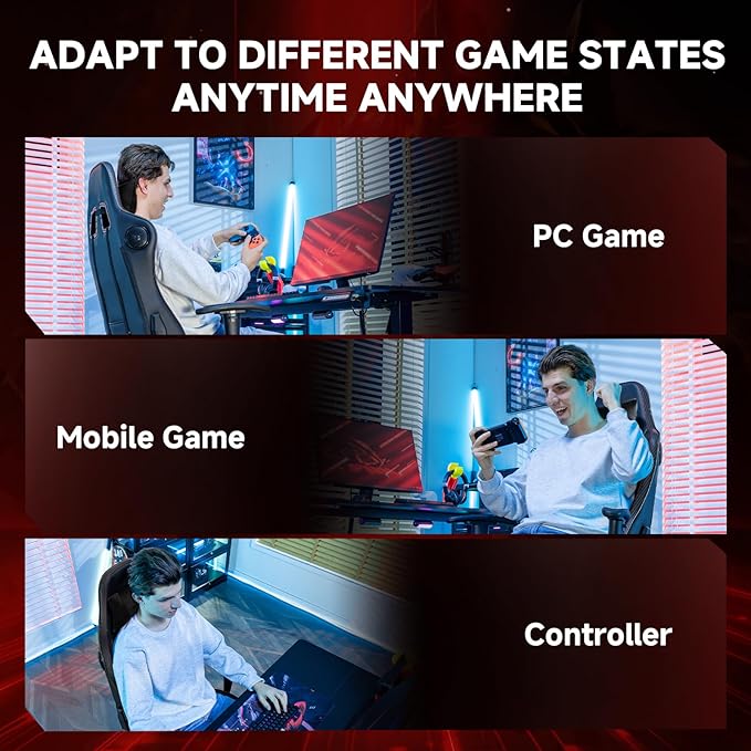 GTPLAYER Gaming Chair with Bluetooth Speakers, Adjustable Backrest and Height, 3D Armrests, Footrest, Ergonomic Computer Chair for Gamers (Dark Black)
