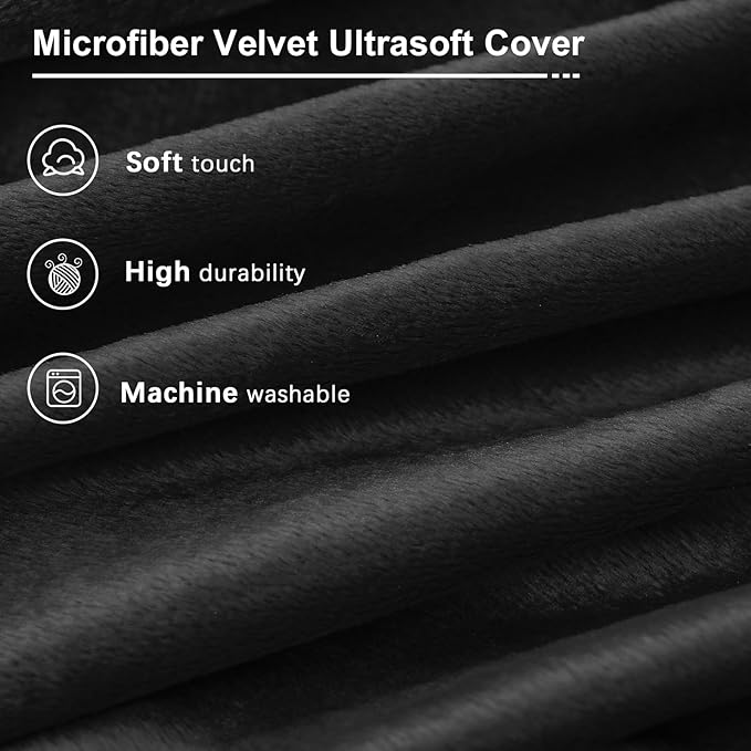 Bean Bag Chairs for Adults - Giant Bean Bag Chair Convertible Bean Bag Bed - Beanbag Chair with Micro Fiber Cover/Furniture Foam Filler - Floor Couch Sofa in Bedroom Dorm Room - Queen Carbon Black