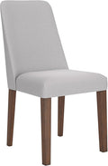 Signature Design by Ashley Lyncott Contemporary Dining Room Upholstered Side Chair with Foam Cushion, Set of 2, Cream & Brown