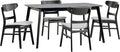 Christopher Knight Home Bryner Dining Set, 19.6 "W x 20.6 "D x 30.8 "H, Black + Light Gray