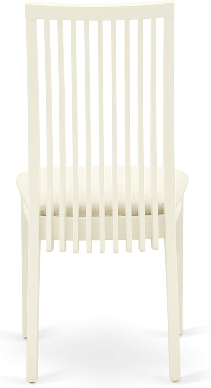 East West Furniture CAIP7-LWH-C 7 Piece Kitchen Table & Chairs Set Consist of a Rectangle Dining Room Table and 6 Linen Fabric Upholstered Dining Chairs, 36x60 Inch, Linen White