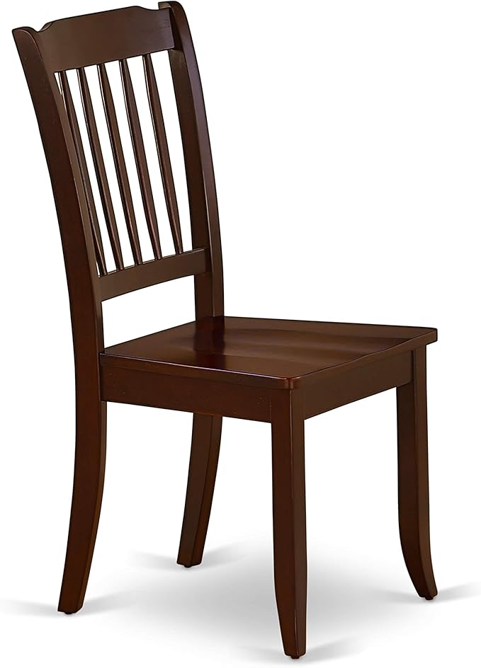 East West Furniture DODA5-MAH-W 5 Piece Dining Room Furniture Set Includes a Rectangle Wooden Table with Butterfly Leaf and 4 Kitchen Dining Chairs, 42x78 Inch, Mahogany