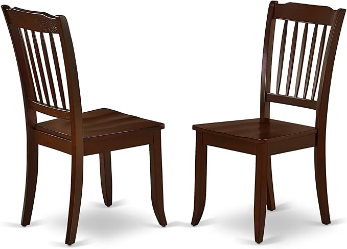East West Furniture MZDA5-MAH-W 5 Piece Kitchen Table & Chairs Set Includes a Rectangle Dining Table with Dropleaf and 4 Dining Room Chairs, 36x54 Inch, Mahogany