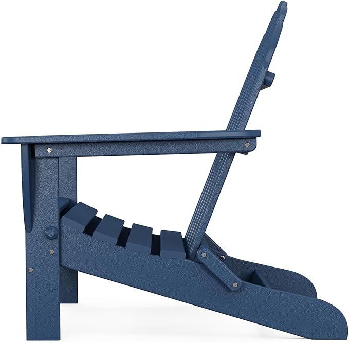 POLYWOOD AD5030NV Classic Folding Adirondack Chair, Navy