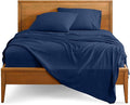 Bare Home Full XL Sheet Set - Luxury 1800 Ultra-Soft Microfiber Full Extra Long Bed Sheets - Double Brushed - Deep Pockets - Easy Fit - 4 Piece Set - Bedding Sheets & Pillowcases (Full XL, Dark Blue)