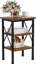 VECELO Modern Nightstands X-Design Side End Table Night Stand with Storage Shelf for Bedroom,Living Room,