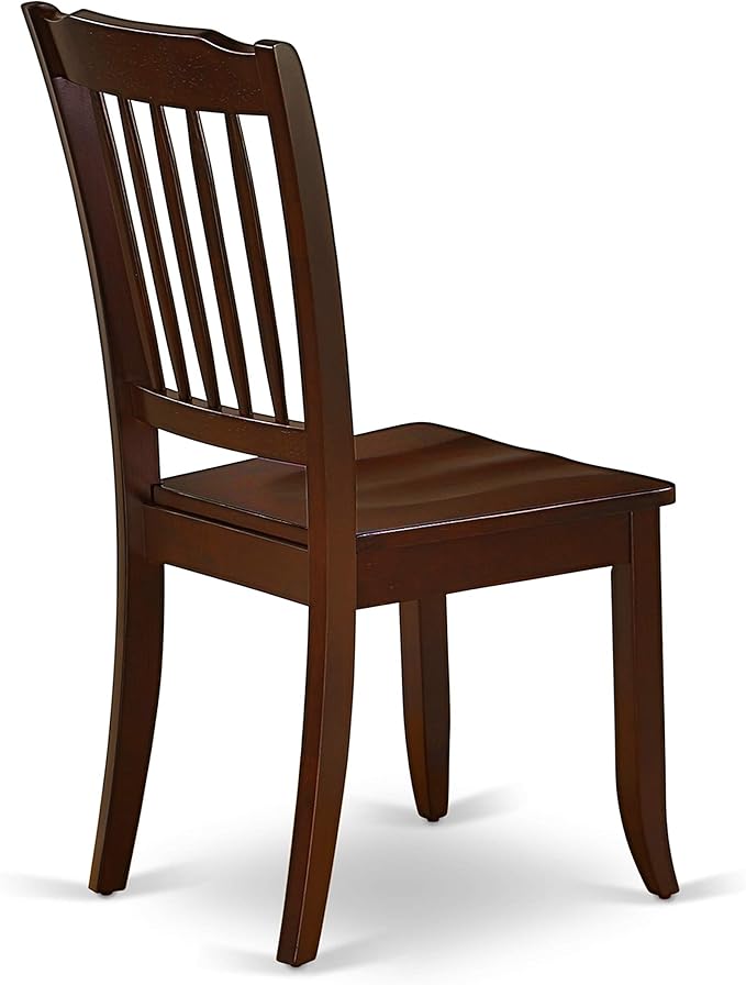 East West Furniture AMDA3-MAH-W 3 Piece Dining Table Set for Small Spaces Contains a Round Kitchen Table with Pedestal and 2 Dining Chairs, 36x36 Inch, Mahogany