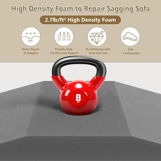 3 Pcs Couch Cushion Support for Sagging Seat High Density Trapezoidal Couch Supports for Sagging Cushions Grey Sofa Cushion Support Under Couch Cushion Support Fixes The Sag Problem