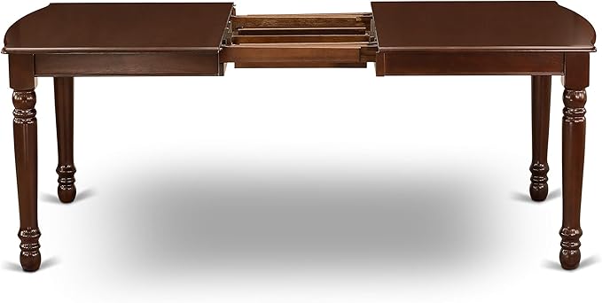 East West Furniture DONO5-MAH-W 5 Piece Dining Table Set for 4 Includes a Rectangle Kitchen Table with Butterfly Leaf and 4 Kitchen Dining Chairs, 42x78 Inch, Mahogany