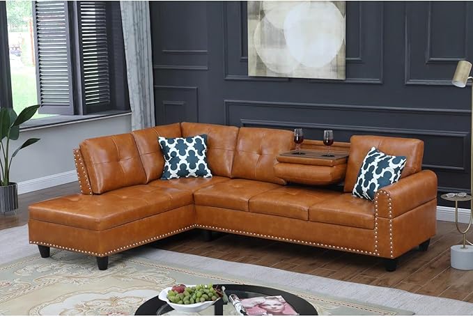 Halibur Sectional Sofa or Couch for Living Room, Apartment, Bedroom, Office
