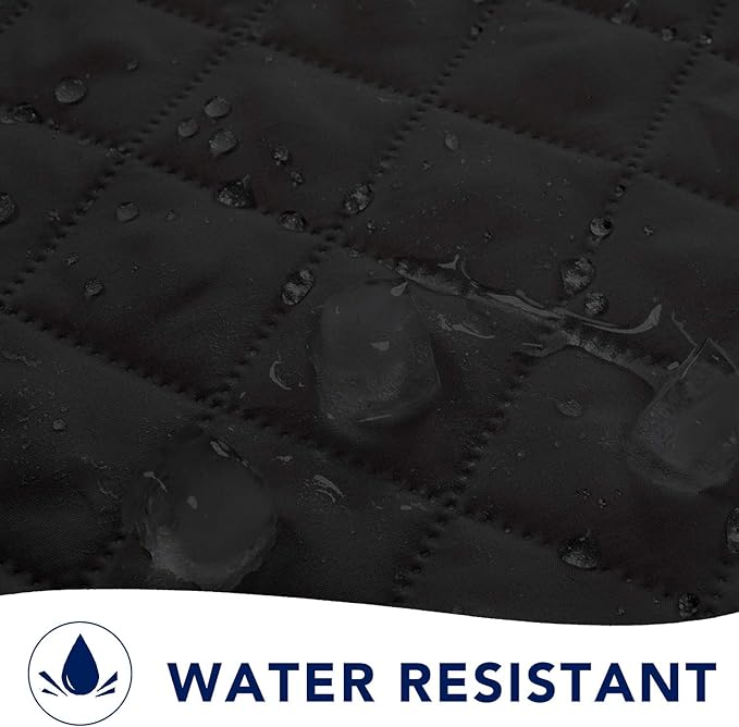 PureFit Reversible Sofa Cover Water Resistant Recliner Couch Cover, Machine Washable Furniture Cover with Adjustable Strap for Dogs, Pets (Recliner, Black/Beige)