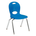 Learniture LNT-114-CSW-BB Learniture Structure Series School Chairs for Classroom, 14" Seat Height, Brilliant Blue, Pack of 4