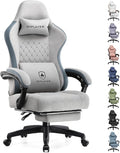 GTPLAYER Gaming Chair, Computer Office Chair with Pocket Spring Cushion, Linkage Armrests and Footrest, High Back Ergonomic Computer Chair with Lumbar Support Task Chair with Footrest