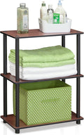 Furinno Turn-N-Tube 3-Tier Compact Multipurpose Shelf Display Rack, Dark Cherry
