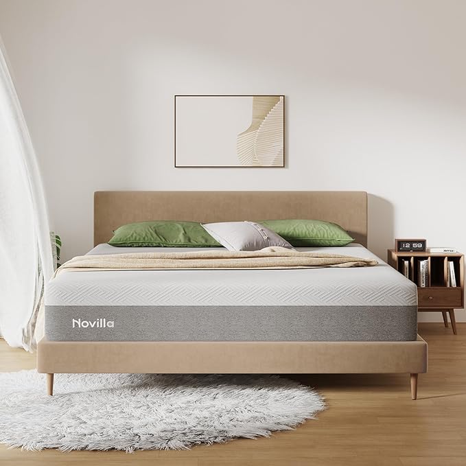 Novilla Mattress California King, 10 Inch Gel Memory Foam Cal King Mattress for Cool Night & Pressure Relief, Medium Plush Bed, Bliss