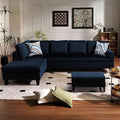 L Shaped Sectional Couch with Otttoman, 97" Sectional Sofa for Living Room Modular Couches for Bedroom, Apartments
