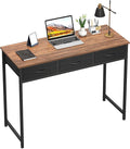 WOHOMO Computer Desk with Drawers, 39.3 Inch Bedroom Desk with Storage, Home Office Desk for Room Spaces, Modern Work Writing Study Tables, Rustic