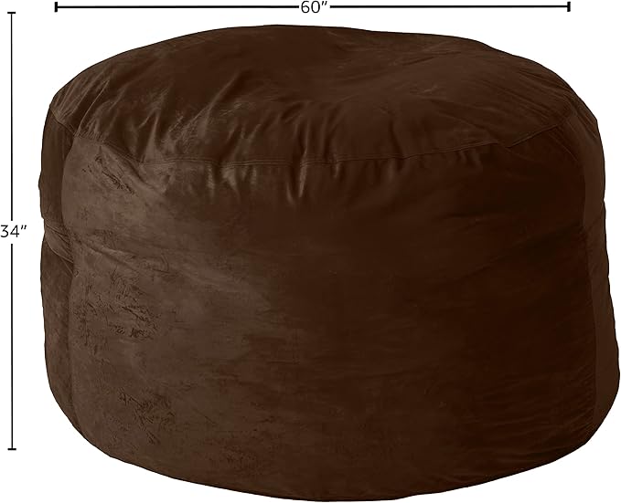 Sofa Sack Bean Bag Chair Cover, 5-Feet, Chocolate