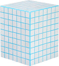 JONATHAN Y END2000E Callista 18" Modern Bohemian Ceramic Tiled Rectangle End Table, Side Table, Accent Table for Living Room, Bedroom, White/Neon Blue
