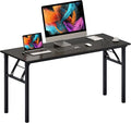 Need Home Office Desk - 60 Inches Large Computer Desk Sturdy Black Table Foldable Desk Gaming Computer Table No Assembly Required AC5CB 60 inch