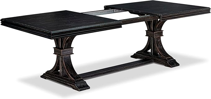 NEFL5-SBB-21-5-Piece Kitchen Dining Set Consists of a Dining Table and 4 Mineral Blue Linen Fabric Dining Chairs with Padded Chair Back - Sand Blasting Black Finish.