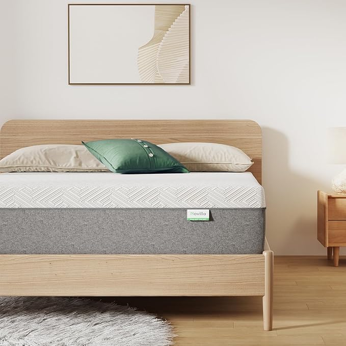 Novilla Twin Mattress, 6-Inch Gel Memory Foam Mattress for Cool Night Sleep & Pressure Relief, Medium Firm Twin Size in a Box, Bliss