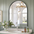 Brightify Black Arched Mirror, 32 x 42 Inch Arch Wall Mirror, Metal Frame Black Bathroom Mirror, Arched Top Bathroom Vanity Mirror for Living Room Bedroom Mantel Entryway Hallways