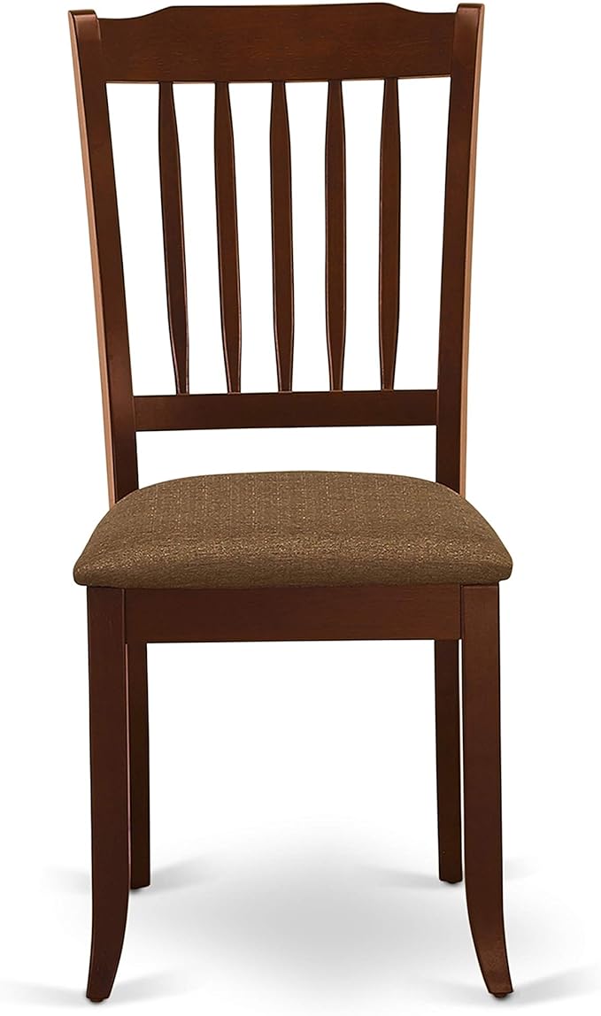 East West Furniture MZDA3-MAH-C 3 Piece Kitchen Table Set for Small Spaces Contains a Rectangle Dining Table with Dropleaf and 2 Linen Fabric Upholstered Chairs, 36x54 Inch, Mahogany