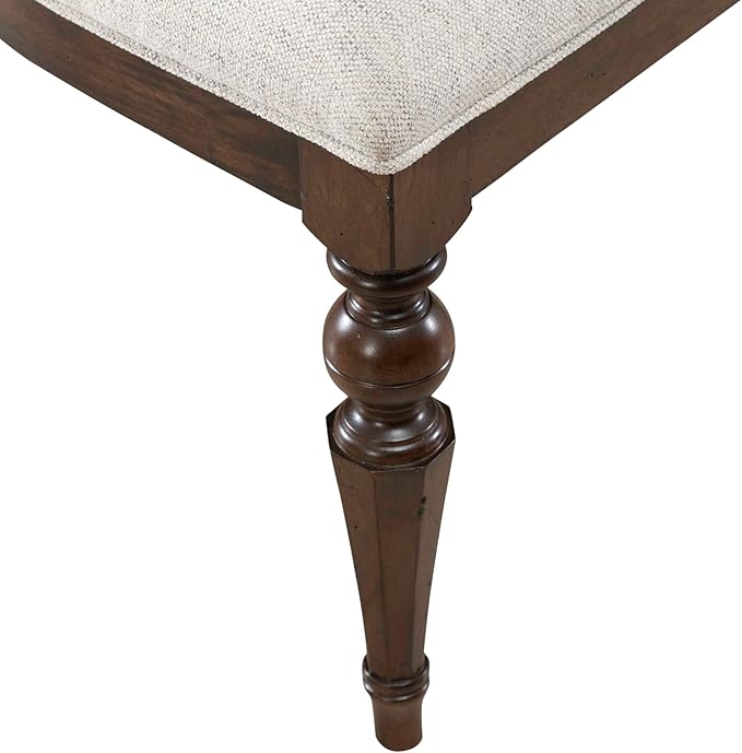 Liberty Furniture Arden Road 7 Piece Dining Trestle Table Set - 6 Splat Back Side Chairs - Satin Cherry