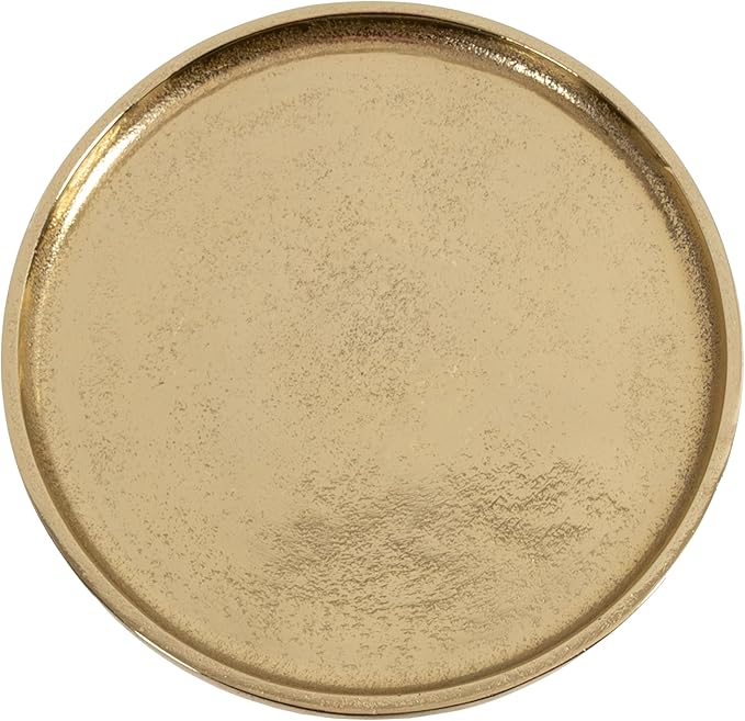 Kate and Laurel Ropa Transitional Round Pedestal Drink Table, 9 x 9 x 22, Gold, Decorative Cast Aluminum Mini Table with Spiral Rope Design for Use as Indoor Plant Stand or Living Room Accent