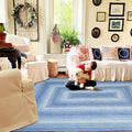 Homespice Denim Jute Blue Braided 4x6’ Rug for Living Room, Bedroom Rug and Dining Room. Pet Friendly. Decor Styles- Farmhouse Rug, Rustic, Vintage, Cottage, Primitive, Country, Boho Rug