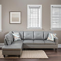 L-Shaped Sectional Sofa, Modern Sectional Couches Home Sofas for Living Room with Movable Chaise, Modular Living Room Sets Furniture for Apartment Bedroom & Office, Dark Grey