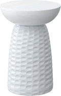 SIMPLIHOME Boyd 13-inch Wide Solid Mango End Table in White, Contemporary-Style Accent Table for Living Room, Bedroom, or Family Room, Assembled