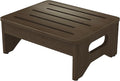 Wooden Step Stool for Adults & Kids, Non-Slip Rubber Feet, 6.5 Inch High, Lightweight Small Step, 400 Lbs Capacity, Bed Step Stool for High Bed, Bathroom & Kitchen, Walnut