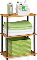 Furinno Turn-N-Tube 3-Tier Compact Multipurpose Shelf Display Rack, Light Cherry
