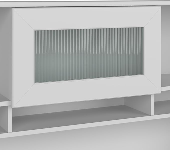 Bush Furniture Cabot L Shaped Desk with Hutch | Corner Desk with Storage for Home Office in White | 60W L Shaped Computer Desk