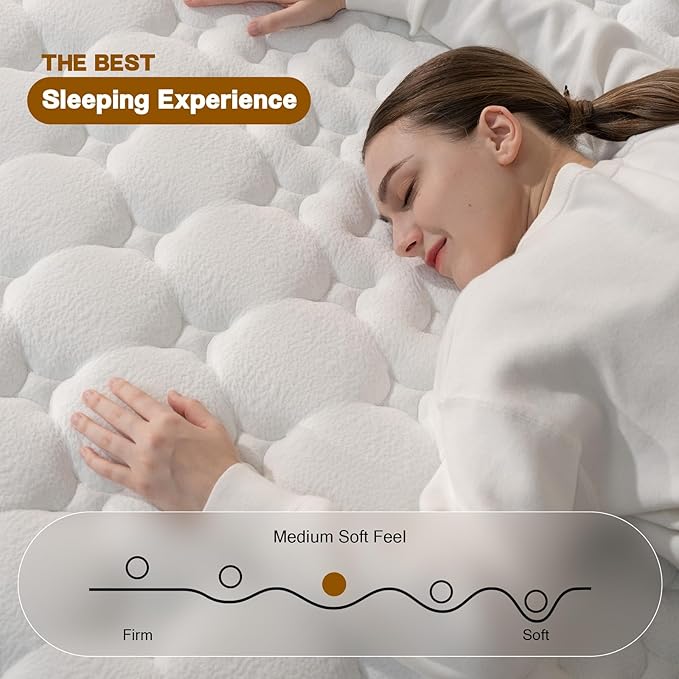 Full Size Mattress,12 Inch Hybrid Full Mattress in a Box with Memory Foam and Pocket Spring for Pressure Relief & Comfort Sleep & Zoned Support, Medium Firm,CertiPUR-US