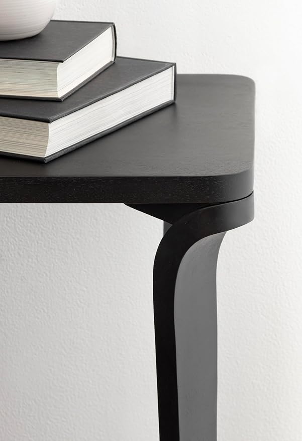 Kate and Laurel Escalon Modern Rectangle Wood Side Table, 22 x 14 x 26, Black, Transitional Decorative End Table for Use as a Bedroom Nightstand or Living Room Accent Table