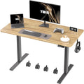 Ywin Electric Height Adjustable Standing Desk with Wheels, 63 x 24 inches Ergonomic Stand Up Desk for Home Office