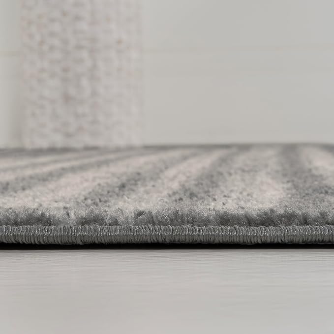JONATHAN Y Khalil Modern Berber Stripe Gray/Cream Indoor Area Rug, 5x8, Contemporary, Bohemian, Easy-Cleaning for Living Room, Bedroom, Kitchen, Pet Friendly, Non-Shedding (MOH207G-5)