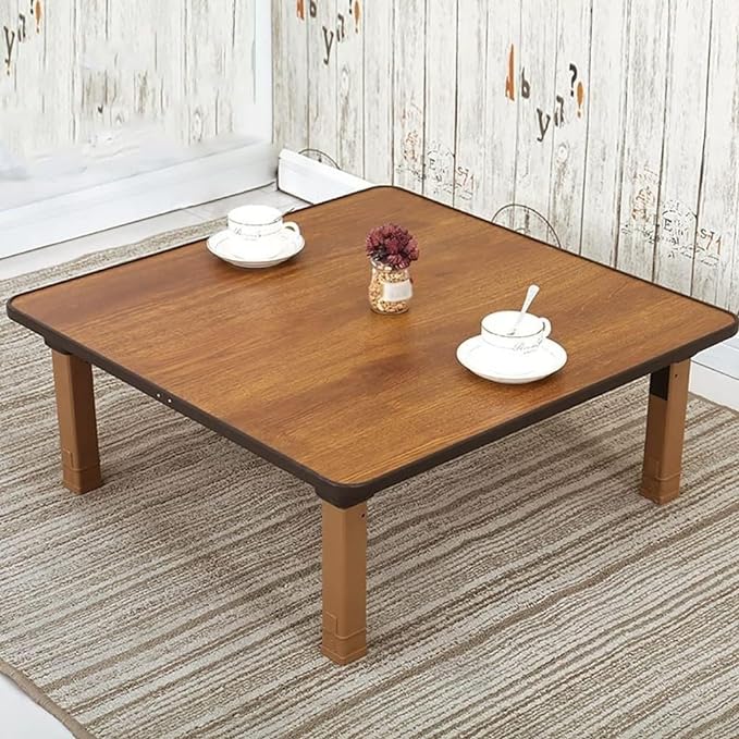 Japanese-Style Square Folding Tea Coffee Table, Low Table, Dining Table, Study Table, Small Desk, for Tatami Sitting On The Floor Bedroom Bay Window Tea Room (Size : 80x80cm)