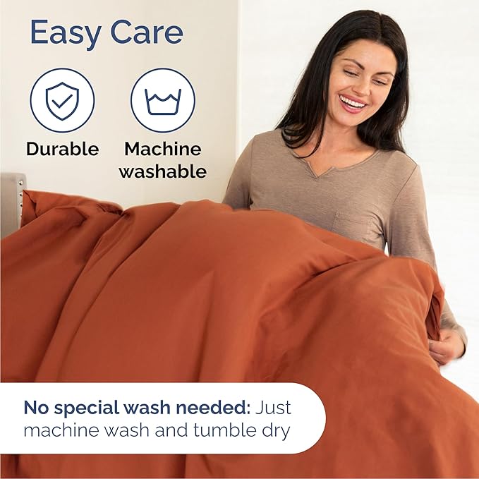 Cal King Size 4 Piece Sheet Set - Comfy Breathable & Cooling Bed Sheets Set - Hotel Luxury Bedding for Women, Men, Kids, Teens, Boys & Girls - Deep Pockets, Soft, Wrinkle Free - Oeko-Tex - Terracotta