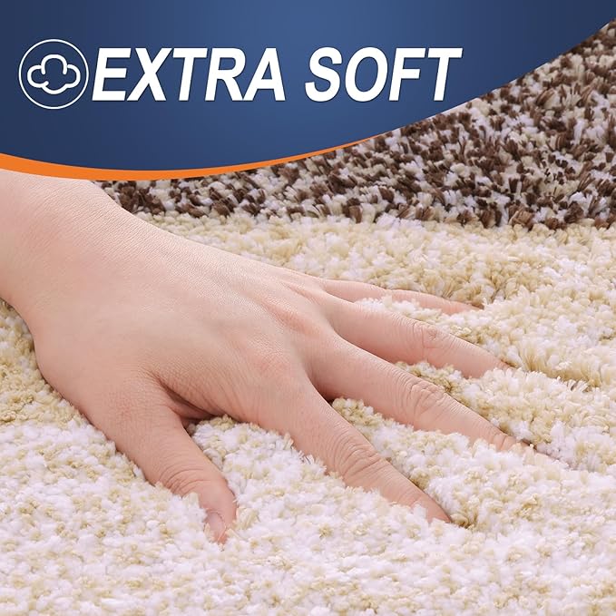 OLANLY Bathroom Rugs Mat 34x21, Extra Soft Absorbent Microfiber Bath Rugs, Rubber Backing, Quick Dry, Machine Washable Bath Mats for Bathroom Floor, Tub and Shower, Home Decor Accessories, Brown