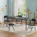 IDEALHOUSE 5 Piece Boys Girls Folding Table and Chairs Set, Activity Table and Chairs Set for Dining Room,Daycare,Classrooms