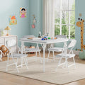 IDEALHOUSE 5 Piece Folding Kids Table and Chairs Set, Children Activity Table and Chairs Set for Dining Room,Daycare,Classrooms