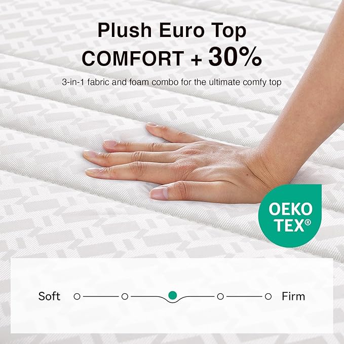 Novilla Queen Mattress, 10 Inch Queen Size Mattresses in a Box with Smarts™ Pocket Coil for Pressure Relief, Medium Firm Foam and Spring Hybrid Colchones with CertiPUR-US Certified