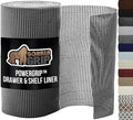 GORILLA GRIP powerGRIP Drawer Shelf and Cabinet Liner, Thick Strong Hold, Non-Adhesive Liners Protect Kitchen Cabinets and Cupboard, Bathroom Drawers, Easy Install, Breathable Mat, 24" x20', Gray