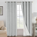 H.VERSAILTEX 100% Blackout Curtains for Bedroom Thermal Insulated Linen Textured Curtains Heat and Full Light Blocking Drapes Living Room Curtains 2 Panel Sets, Glacier Gray, 52x108 Inch